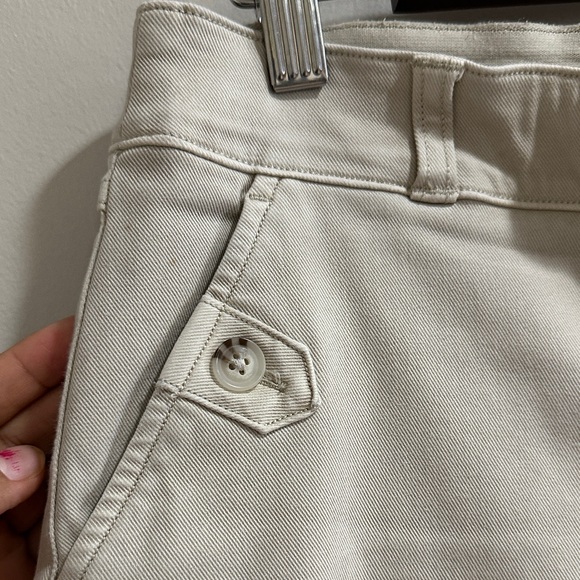 SPANX Ankle-Length Twill Pants - Cream - Picture 6 of 13